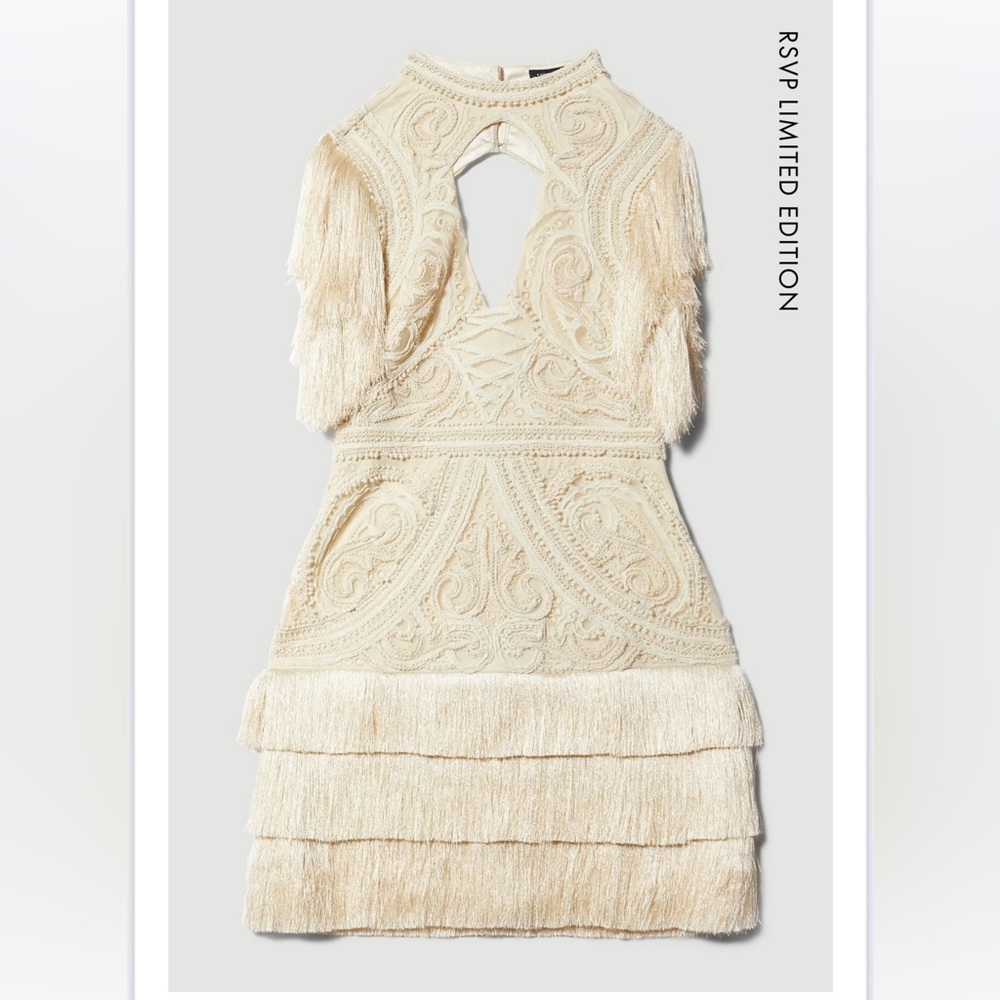 Karen Millen Cream Mini Dress